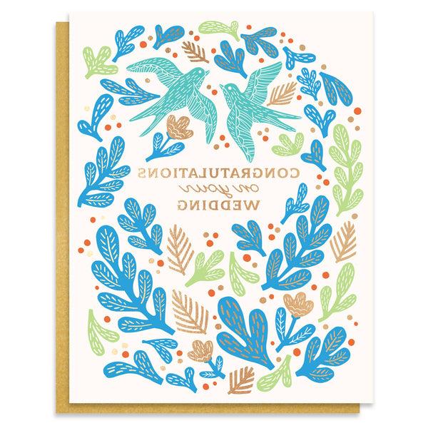 Congratulations on Your Wedding Birds Note Card